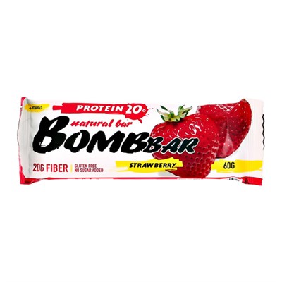 Батончик Воmbbar "Клубника" 60 гр. gid://shopify/Product/5408938229920 - фото 5549